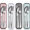 Conjunto de Talheres de Aço Inoxidável da Amazon para Venda Transfronteiriça Conjunto de Talheres Ocidentais de 4 Peças Faca, Garfo e Colher Talheres Portáteis de Três Peças para Exterior
