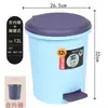 Lixeira de Banheiro Tipo Pedal para Cozinha Sala de Estar Doméstica com Tampa Quarto Lixeira Famosa na Internet à Prova de Odores