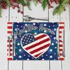 Mantel más vendido de Amazon para el Día de la Independencia, estampado de bandera americana, material de lino, mantel decorativo de Halloween estilo americano