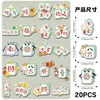 20 Piezas de Imanes Originales para Refrigerador Estilo Chino Mahjong de la Fortuna Imanes Completamente Magnéticos para Refrigerador Creativos Lindos Archivero de Refrigerador Pegatinas Magnéticas Suaves Venta al Por Mayor