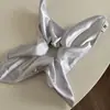 Goma para el pelo cuadrada de satén brillante color crema de alta gama, accesorio para el pelo de estilo nicho para coletas bajas, modelo nuevo