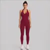 Conjunto de Chaleco de Yoga Cruzado con Cuello Halter en V y Copas Fijas, Chaleco Deportivo con Hermoso Diseño en la Espalda, Conjunto de Tops Casuales para Fitness