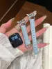 Pulseira de couro com padrão de chifre de boi, adequada para Apple Watch Séries 12, 11 e 10