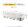 Lonchera reductora de grasa, recipiente de almacenamiento porcionado, caja para refrigerador y congelador, lonchera para ensaladas y granos para exteriores, acero inoxidable 304