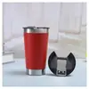 En stock transfronterizo vaso de cerveza de 20 oz doble capa al vacío con abrebotellas vaso para coche portátil al aire libre montado en coche vaso térmico