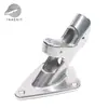 Base de mastro de aço inoxidável de dupla função, com ângulo de 90 graus, para uso externo. Base fixa em aço inoxidável 316 fundido com precisão, estável e ideal para instalação em postes de iluminação.