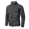 Nueva chaqueta de punto funcional para exteriores de comercio exterior para otoño e invierno, adecuada para senderismo al aire libre, con cuello alto y capucha, estilo para parejas, chaqueta cálida de forro polar