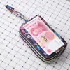 Bolso de Mano para Mujer Lienzo Artístico Billetera Larga de Tres Capas Bolso de Mano para Mujer Gran Capacidad Portallaves Monedero Casual Bolso para Teléfono Móvil