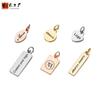Venta al por mayor de joyería de acero inoxidable para mujer, color dorado, oro rosa, accesorios, collar, colgante para hombre, letras, logotipo, venta directa de fábrica
