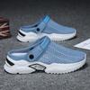 2025 Verano Dropshipping Transfronterizo Estilo Coreano Chanclas Zapatos de Playa para Hombre Sandalias Nido de Pájaro Chanclas para Hombre Zuecos de Tejido Volador Dos Pares