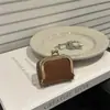 Nova Bolsa para Joias Compacta de Couro Genuíno com Anel de Diamante, Mini Bolsa para Batom, Porta-Moedas, Caixa de Armazenamento para Joias de Anel, Colar, Brincos