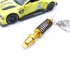 Chaveiro de carro liga de alumínio material mola modificada amortecedor amortecedor modelo chaveiro pingente