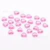 Fabricante Personalizado Forma de Corazón Fondo Plano Facetado Circonita 7*7mm Forma de Corazón Color Blanco Colorido Fondo Plano Facetado Piedra Suelta Personalizada