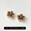 Preservación del Color Oro de 14K Circonio Flor de Cinco Pétalos Cuentas 14mm Hecho a Mano DIY Pulsera de Cristal Ensartada Agujero Pasante Accesorios de Joyería