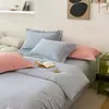Lujo Ligero Set de Cuatro Piezas 100% Algodón de Fibra Larga Clase A Todo Algodón Estilo Merade Sábana Plana Funda Nórdica Sábana Bajera 100% Algodón Set de Tres Piezas Ropa de Cama