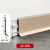 Rodapé de Liga de Alumínio com Textura de Madeira Sólida Metal 6cm Rodapé de Aço Inoxidável à Prova de Umidade Rodapé Decorativo