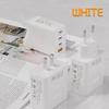 Carregador de Comércio Exterior 38W Padrão Europeu e Americano Britânico 3Tipo-C+1Usb Multinterface Adaptador de Viagem 3Cabeça de Carregamento Rápido Pd