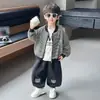 Chaqueta para Niños 2026 Nueva Temporada Primavera y Otoño Chaqueta de Béisbol Tendencia Casual para Niños Medianos y Grandes Ropa Exterior para Niños Estilo Coreano
