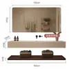 Estilo de Lujo Ligero Estilo Italiano Encimera Integrada Curvada por Calor Lavabo de Baño Inteligente Hotel Juego de Lavabo para Baño Enf Grado