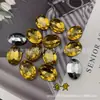 Atacado Acrílico Oval Fundo Pontiagudo Não Poroso Colorido Diamante Forma de Ovo Diamante Sapatos Femininos Salto de Sapato Flor de Sapato Acessórios de Cabelo Aplique