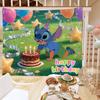 Fondo de Tela para Cumpleaños Infantil de Dibujos Animados Tela de Pared para Fiesta Infantil de Nezha Tela Colgante para Picnic de Cumpleaños al Aire Libre Niña