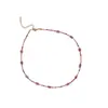 Collar Multicolor de Piedra y Vidrio con Cuentas, Estilo Suave y Dulce, Cadena para Clavícula, Diseño de Moda para Commuter, Joyería al por Mayor para Mujer