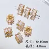 Paquete de 18k chapado en oro color plata cuentas de barril de circón cuentas espaciadoras material para pulsera collar con cuentas DIY accesorios de joyería