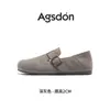 Sapatos Rasos Aogushi Deng Femininos 2026 Verão Novo Solado Macio Slip-on Não Cansa os Pés Sapatos Casuais Preguiçosos