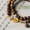Auténtico Qinan Aquilarine Doble Círculo Portátil Cristal Rosa Hebilla Segura Pulsera de Lujo Ligero Estilo Mori para Hombres y Mujeres