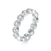 Anillo de capullo de plata S925 moissanita Hao incrustado anillo cerrado transfronterizo Amazon más vendido fábrica al por mayor
