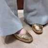 Sapatilhas Chuyuji Douradas com Glitter para Mulheres, Lindos Sapatos de Salto Baixo para o Início da Primavera, Novo Estilo Mary Jane Retro Francês 2026