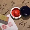 Almofada de Tinta Xiling Yinshe Dingji Vermelho Vermilion Madeira de Sândalo Vermelho Almofada de Tinta 30g 60g 150g Almofada de Tinta Xiling Escultura de Selos Profissional Classificação