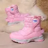 2026 Invierno Nuevas Botas de Nieve Zapatos de Algodón para Niños Botas de Algodón Antideslizantes para Niñas Botas Cortas Cálidas con Felpa Zapatos Deportivos para Niños