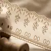 217673 Acessórios de Bainha com Renda Bordada em Tencel, Bainha de Saia Cor de Damasco, Borda Decorativa de Vestido de Noiva, Venda por Atacado de Tecido para Vestuário