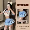 Fan Lei Ropa Interior Sexy Flor Escolar Sexy Femenina Cintura Dulce Reveladora Dividida Traje de Uniforme JK Pura Tentación Lujuria Pijama 906
