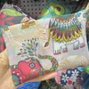 Bolsa de Compras Dobrável 210D em Estoque, Bolsa Tote Fofa com Desenho Animado Floral, Tamanho Grande