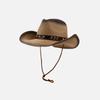 Sombrero de vaquero occidental para hombres y mujeres, sombrero de caballero vintage de nicho, sombrero de paja para exteriores de primavera y verano.