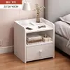 Mesita de Noche Ultraestrecha Hogar Dormitorio Estante Pequeño de Almacenamiento Reemplazo Casa de Alquiler Moderno Simple Armario de Almacenamiento Simple