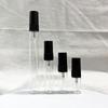Perfume pequeno da amostra engarrafado 2 3 5 frasco de perfume do controle 10ml tampão plástico preto frasco pequeno da amostra para executar o empacotamento portátil