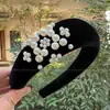 Faixa de cabelo de rede estilo coreano com copa alta para mulheres, elegante e moderna, adequada para usar na rua ou para lavar o rosto, com presilha de dentes