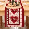 Amazon Novo Caminho de Mesa Dia dos Namorados Linho Toalha de Mesa Estampada Decoração de Casa Sofá Festa Decoração de Atmosfera Festiva