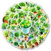 Compra Directa Transfronteriza de 56 Pegatinas de Graffiti de Plantas en Maceta Verdes, Varias Decoraciones de Plantas, Guitarra, Cuaderno y Pegatinas para Maleta