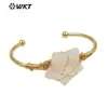WT-B639 comercio exterior al por mayor gema forma de estrella pulsera de latón ajustable para niña accesorios básicos diarios