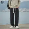 Jeans Rectos Estilo Americano para Hombre, Nueva Moda High-Street Primavera y Otoño 2026, Pantalones Casuales Retro Holgados con Cordón para Hombre