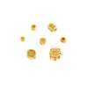 Acessórios DIY Dourado Areia Longa Duração Fosco Contas Cilindricas Vazadas Contas Espaçadoras Esculpidas Trevo de Quatro Folhas Contas Espaçadoras Flor Pingente com Contas