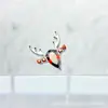 Pendientes de Ciervo de Navidad de Aleación de Titanio Astmf-136 Titanio G23 Rosca Interna Pendientes de Circonio Joyería para Piercing Cabeza