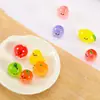 Paisaje en miniatura de resina simulada de frutas luminosas lichi fresa manualidades creativas lindas juguetes de comida en miniatura adornos