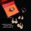 Pendientes Ruyi Ping An Coloridos de Filigrana Dorada Antigua Nuevo Chapado Chino Oro de 18K Pendientes de Calabaza con Diamantes Traje
