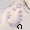Nova Corda de Contas com Pingente de Girassol e Coração Galvanizado para Chaveiro, Celular, Acessórios de Bolsa Cor Fresca Pequena, Pingente de Fone de Ouvido