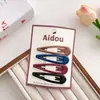 Presilha de Cabelo Feminina de Alta Qualidade com Gota d'Água Colorida e Gotejamento de Óleo, Grampo para Franja Quebrada, Presilha Lateral para Testa, Acessórios de Cabelo Estilo Coreano